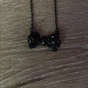 BLACK BOW NECKLACE